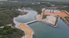 Bandy Creek Weir: Birds-eye view of completed project - thumbnail