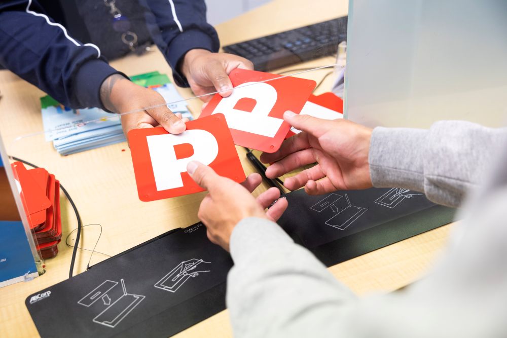 Red P plates handed to driver