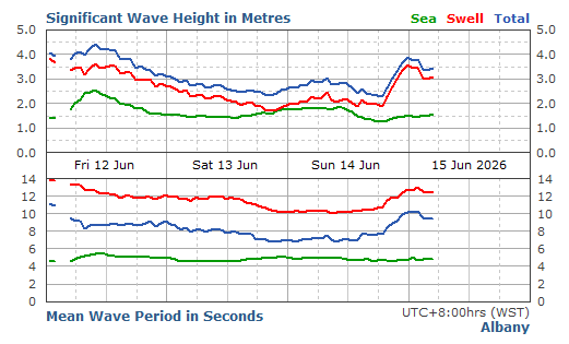Albany significant wave height graph