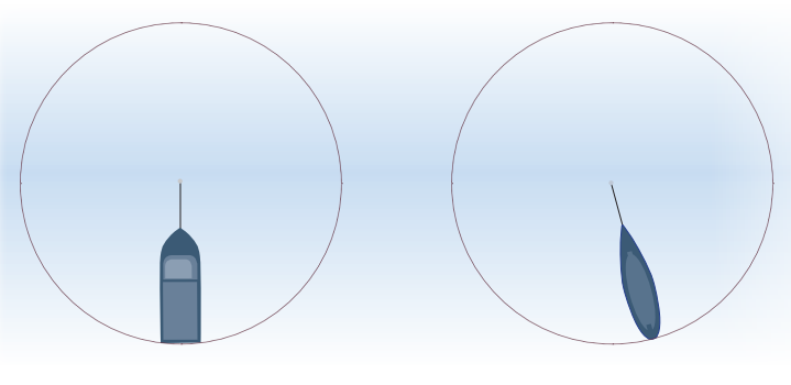 Diagram of example swing moorings layout