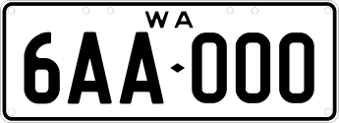 Image of a black and white state series plate