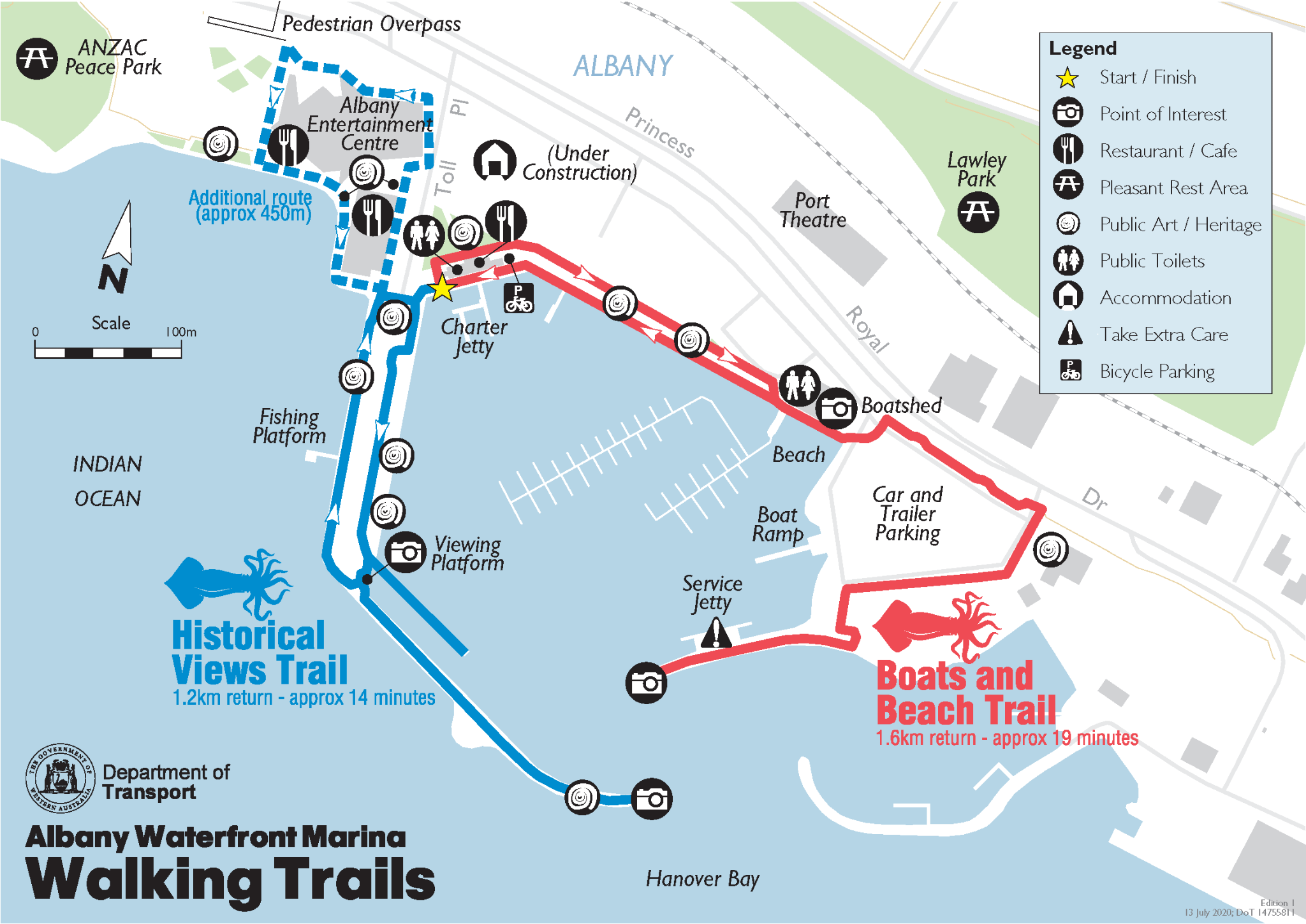 Download the Albany waterfront walking trail map