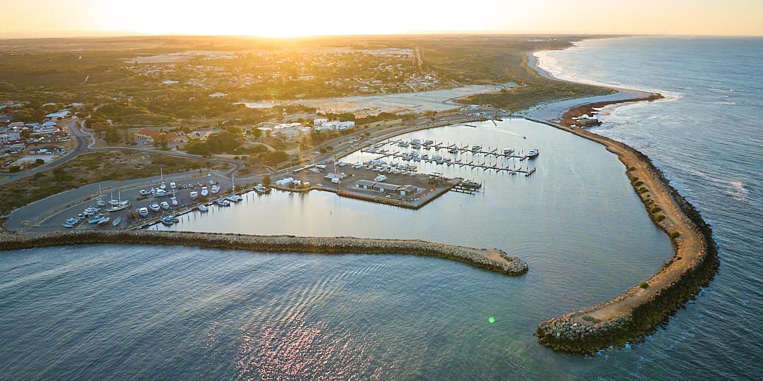 Aerial photo of the Two Rocks Marina