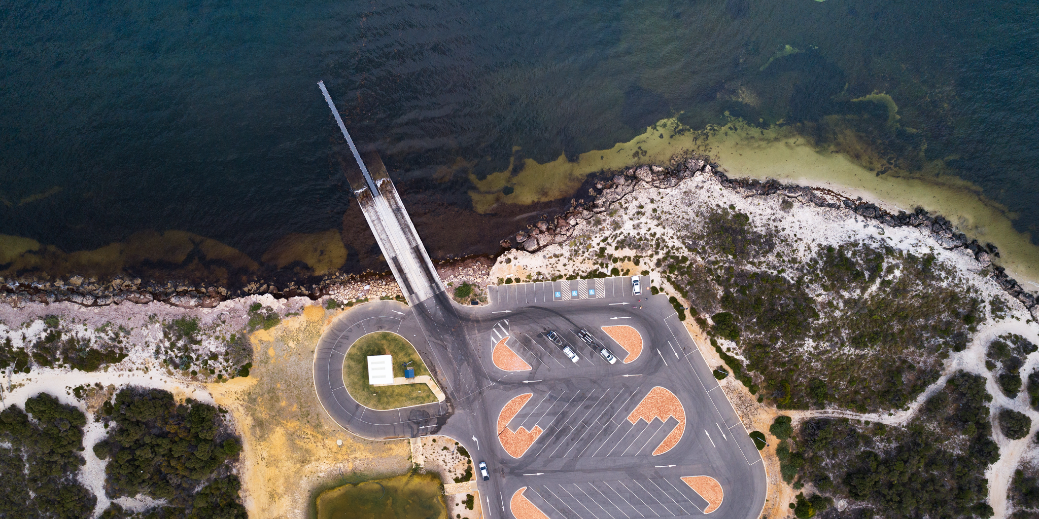 Aerial photo of the Leeman Maritime Facility