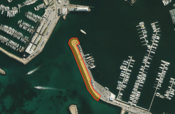 Fremantle southern breakwater works location