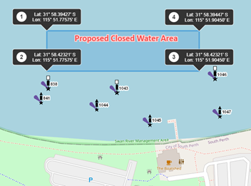 Closed water map example