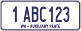 Auxiliary plate sample: 1 ABC 123