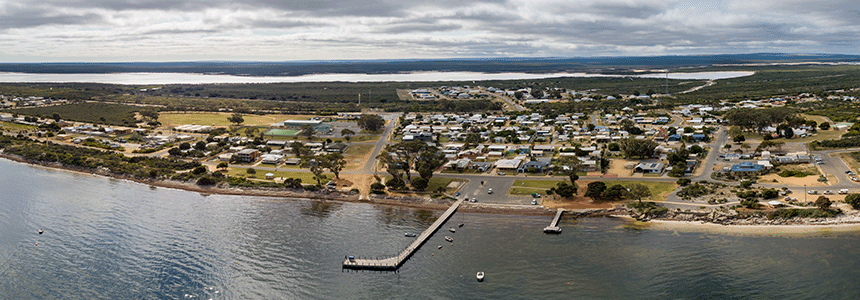 Aerial photo of Leeman Maritime Facility