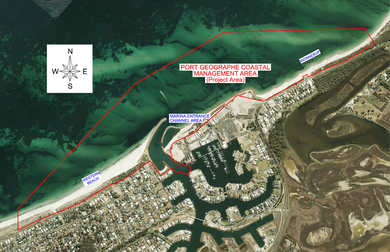 Map of Port Geographe Coastal Management Area. 