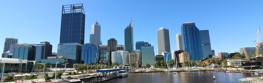 Elizabeth Quay and the Perth skyline