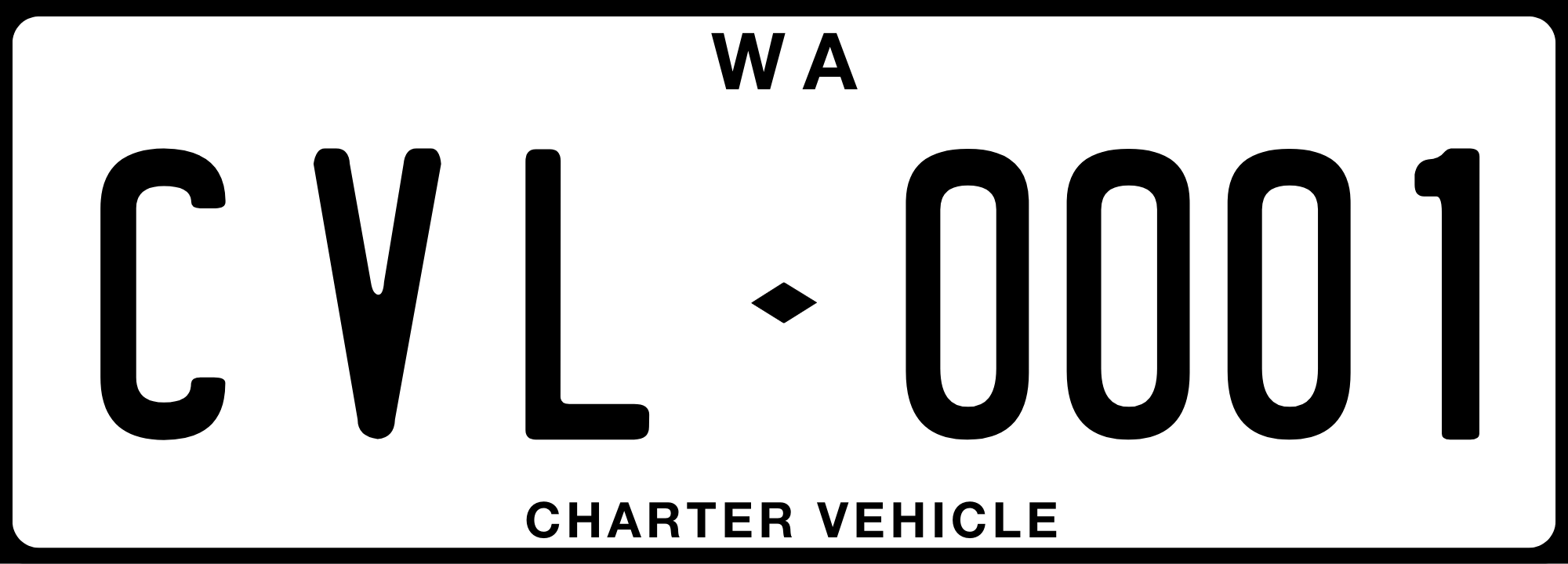 CVL number plate illustration