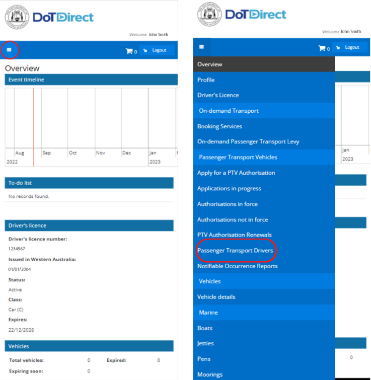 How to get a PTD authorisation screen