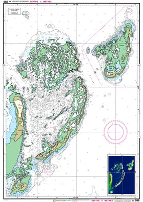 Low resolution chart for Houtman Abrolhos - Easter Group side B Low resolution chart for Houtman Abrolhos - Easter Group side B