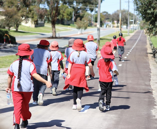 Children walking to school