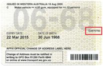 Driver's Licence back